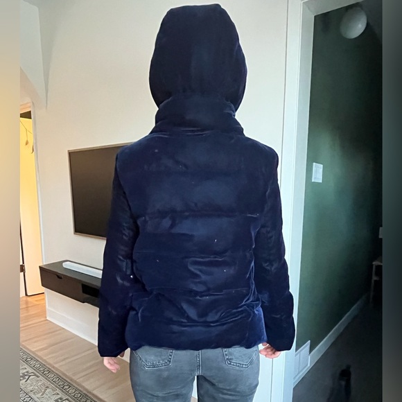 Zara Blue Velvet Jacket Size XS - Picture 4 of 4